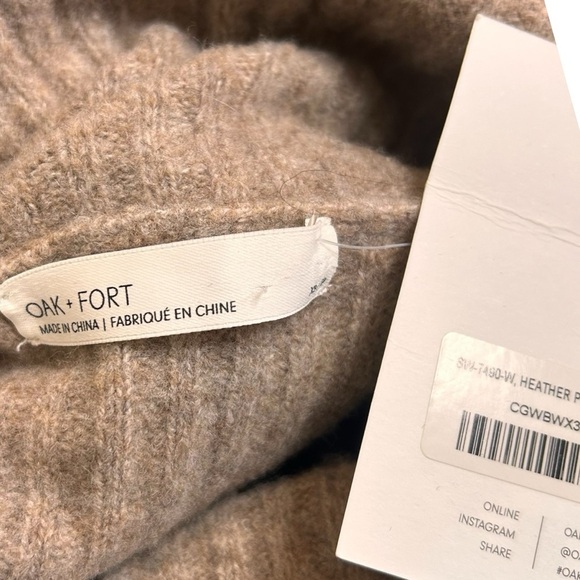 Oak + Fort Heathered Pine Ribbed Turtleneck Sweater- Size XS - Picture 10 of 10